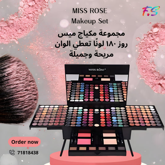 MISS ROSE 180 Colors Professional Eyeshadow Palette Makeup Set