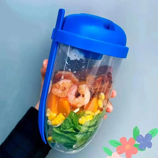 Salad Shaker Cup with sauce holder