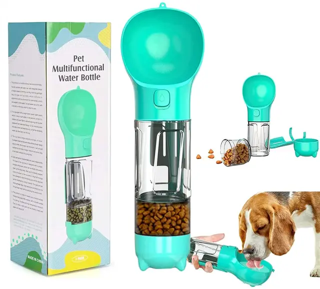 Multifunctional Dog Water Bottle, Feeder and Bag