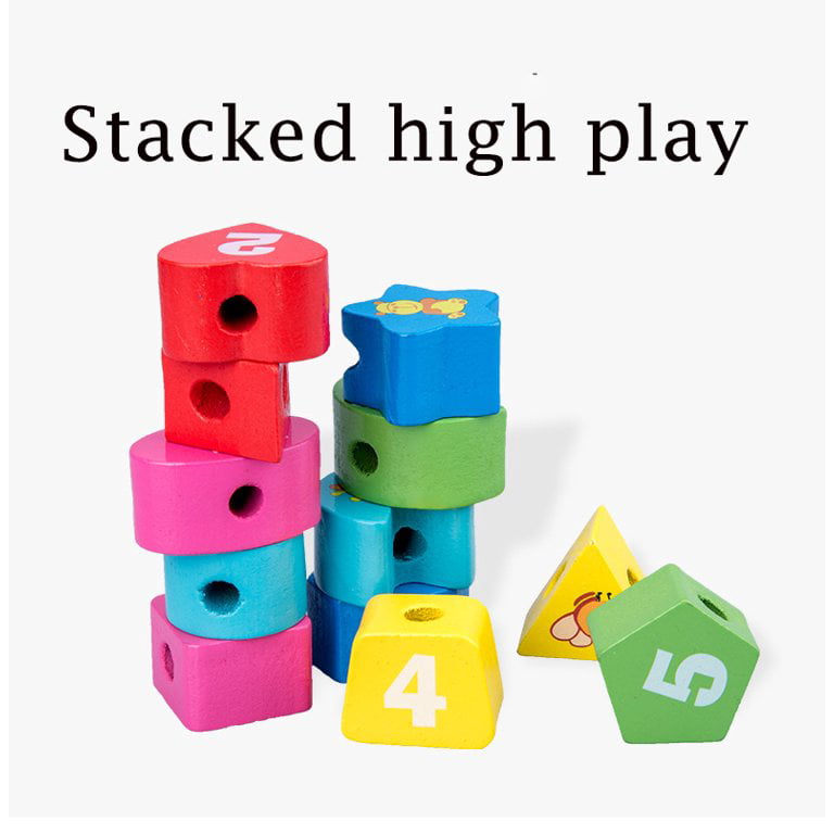 Early Learning Wooden Teaching Time Number Blocks