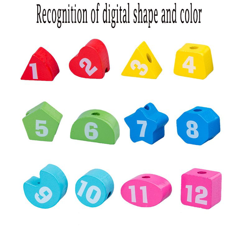 Early Learning Wooden Teaching Time Number Blocks