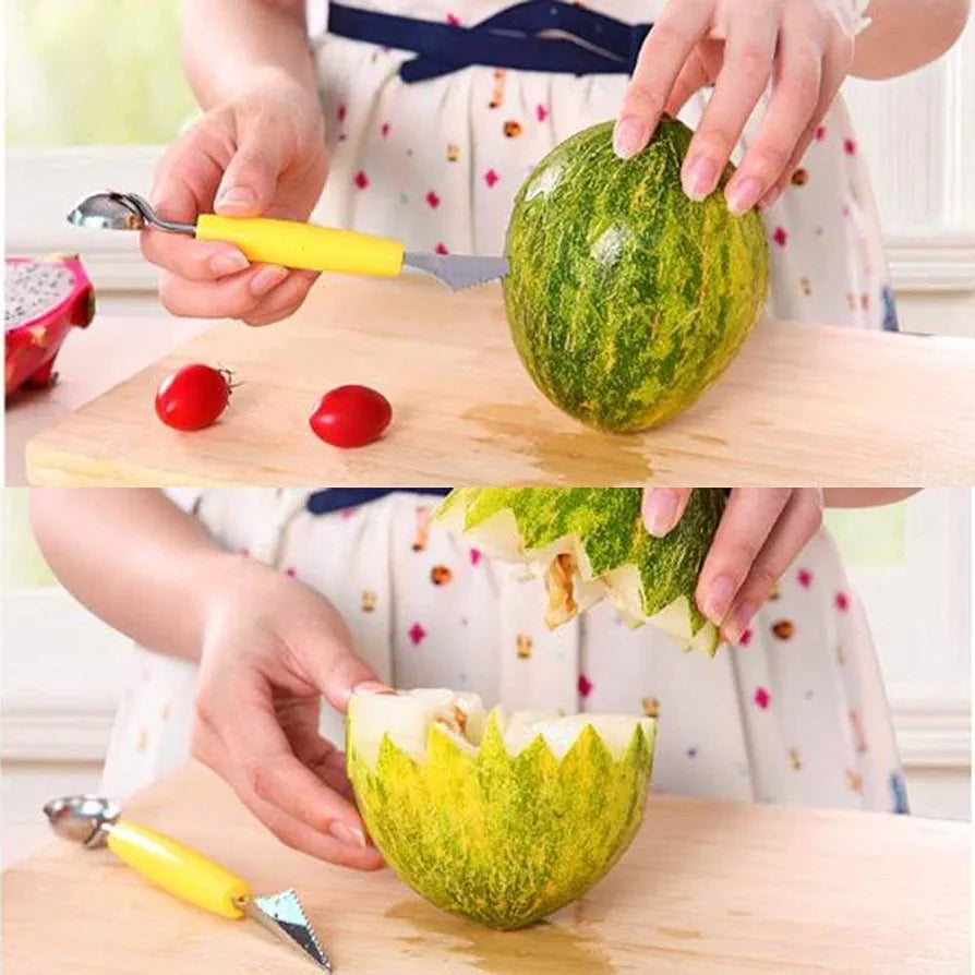 Double Head Stainless Steel Fruit Digging Spoon