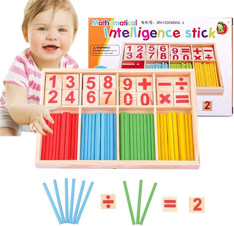 Math Manipulatives Wooden Counting Sticks