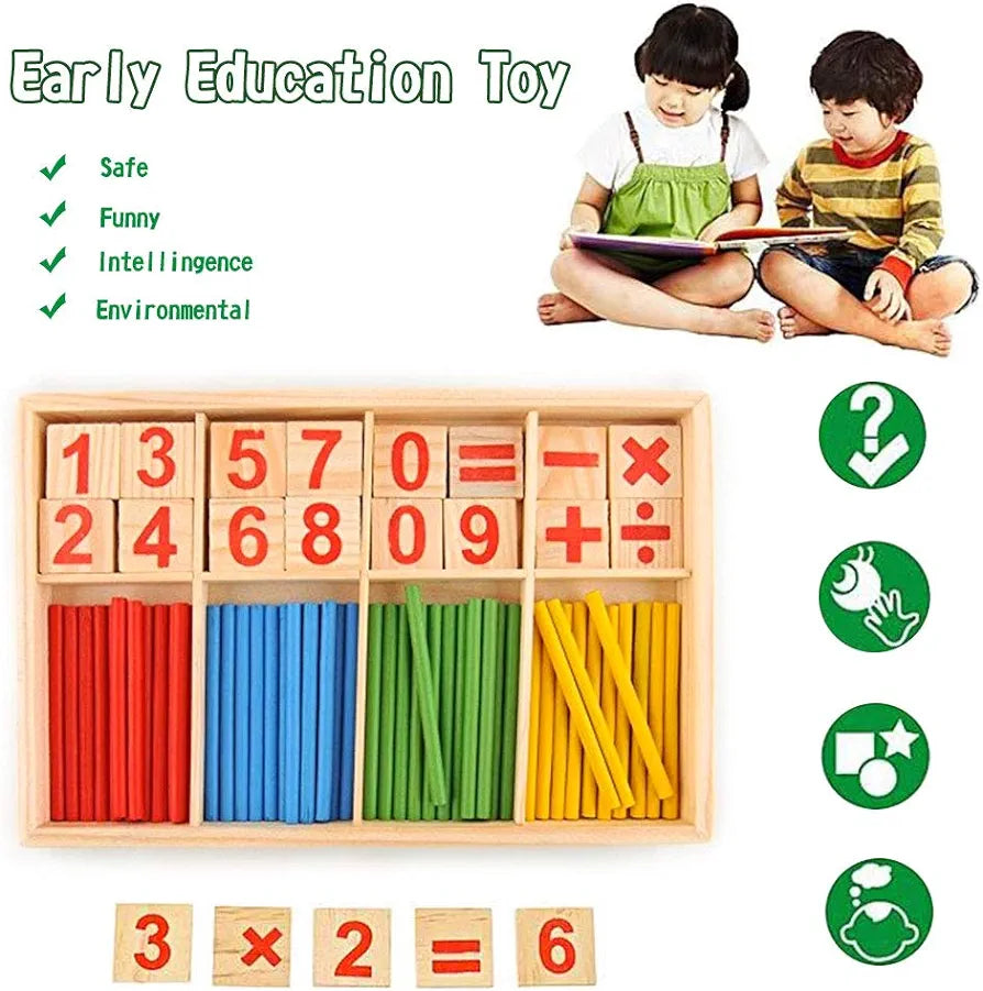 Math Manipulatives Wooden Counting Sticks