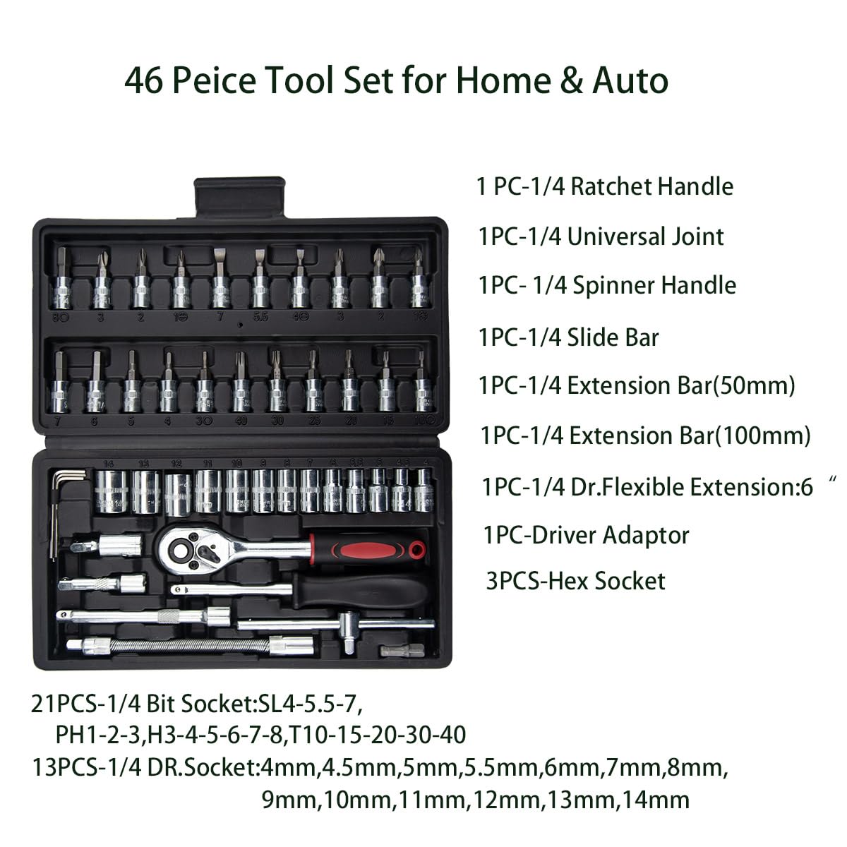 Socket Wrench Spanner Tools Box