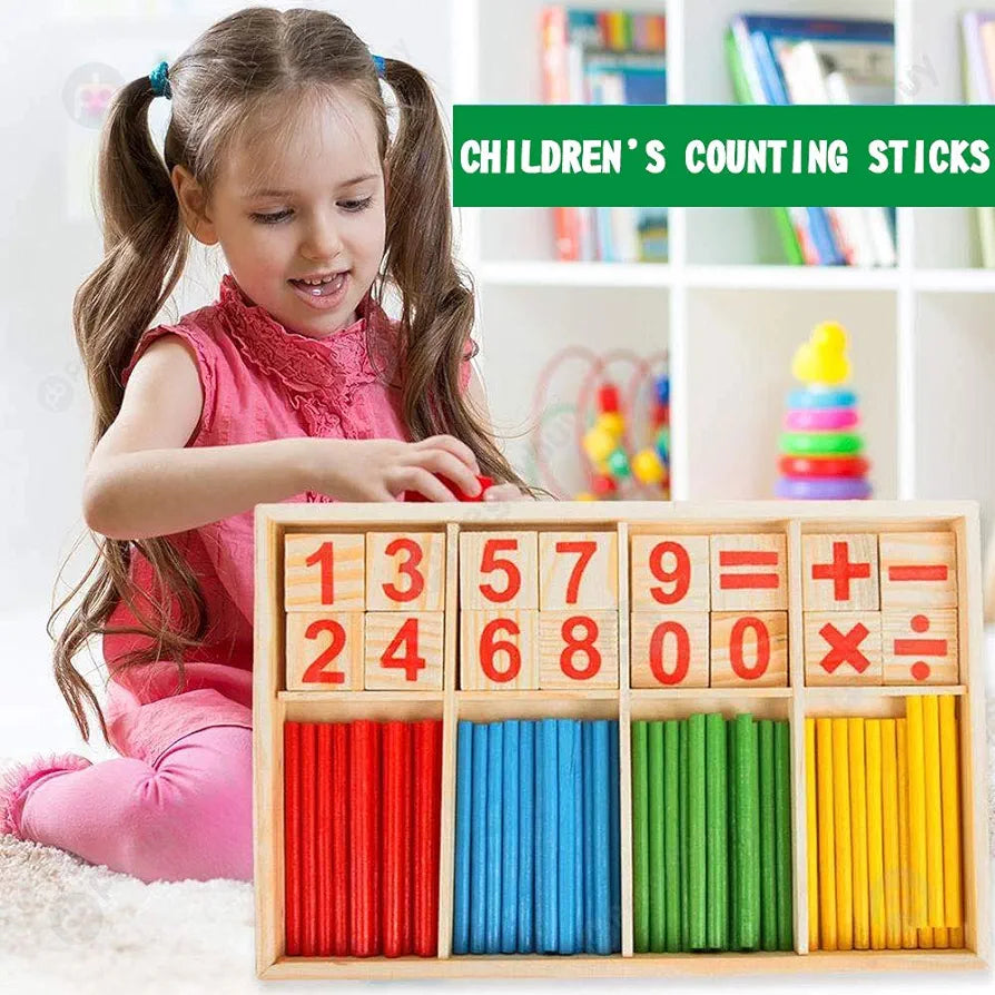 Math Manipulatives Wooden Counting Sticks