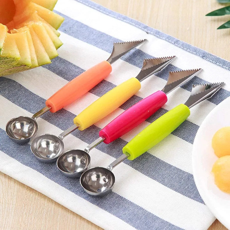 Double Head Stainless Steel Fruit Digging Spoon