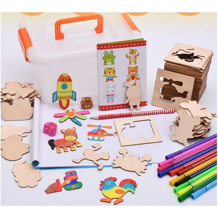 Enakshi Set of Children Wooden Painting Shapes