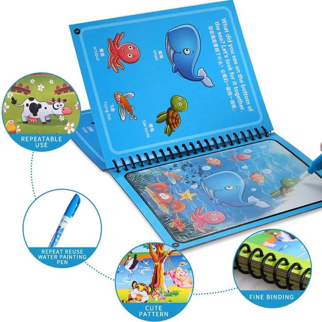 Magic Water Drawing Book Sensory Early Education Toys