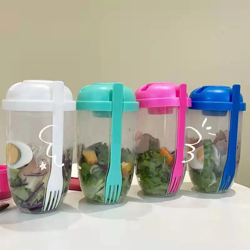 Salad Shaker Cup with sauce holder