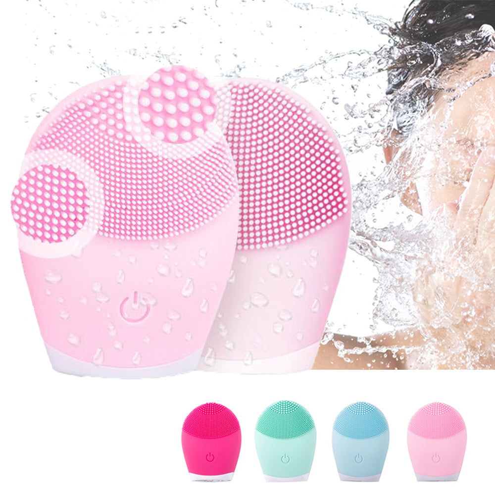 Waterproof sonic massager facial cleansing brush