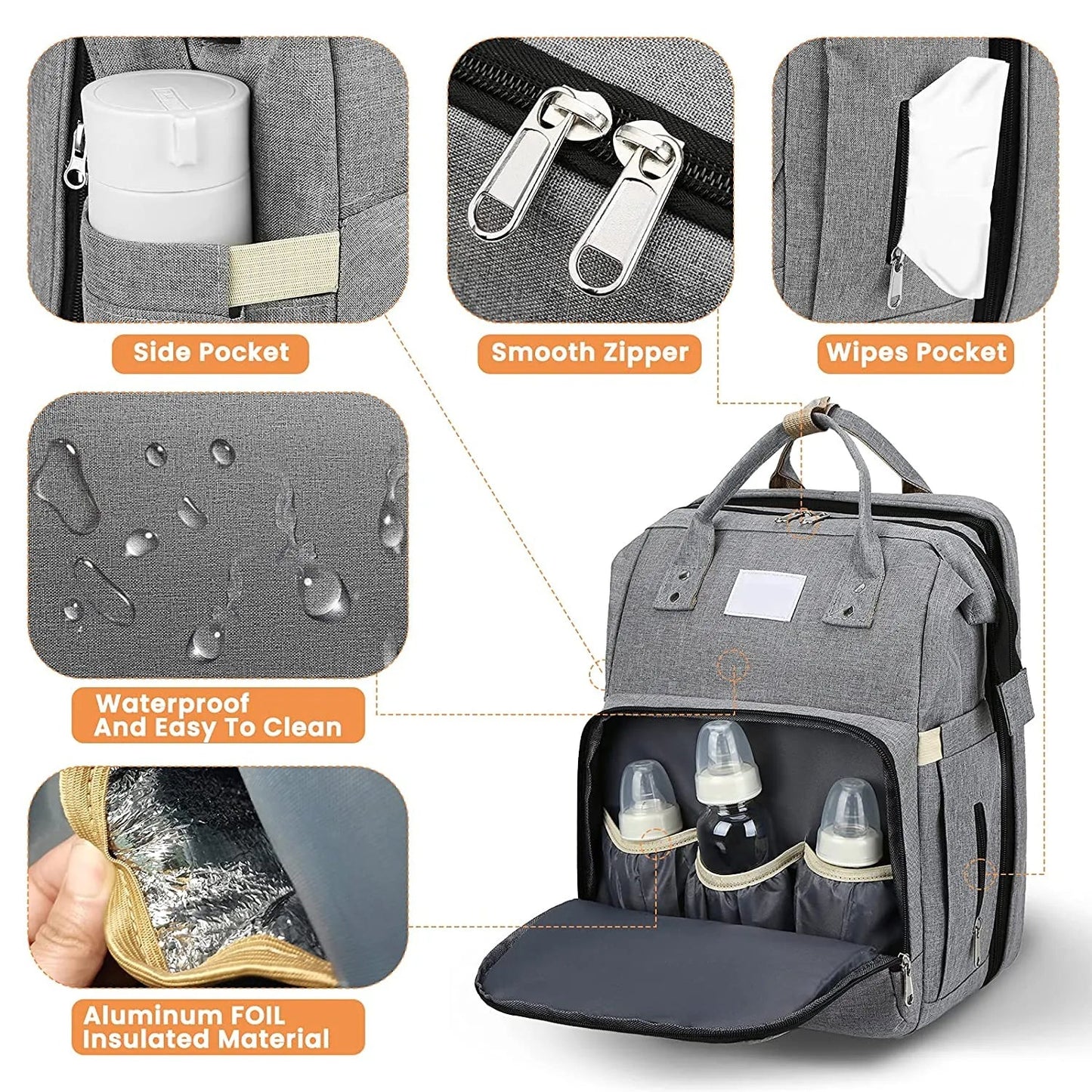 7 in 1 Multifunctional Baby Bag