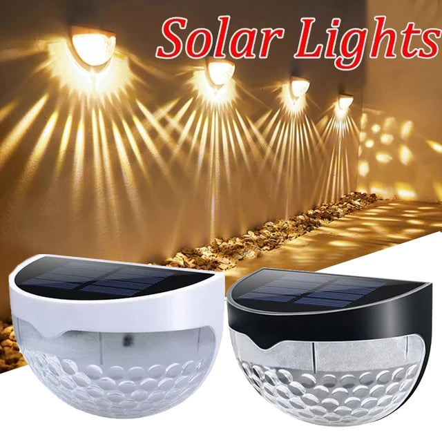 2 PCS Solar Semicircle Wall Light