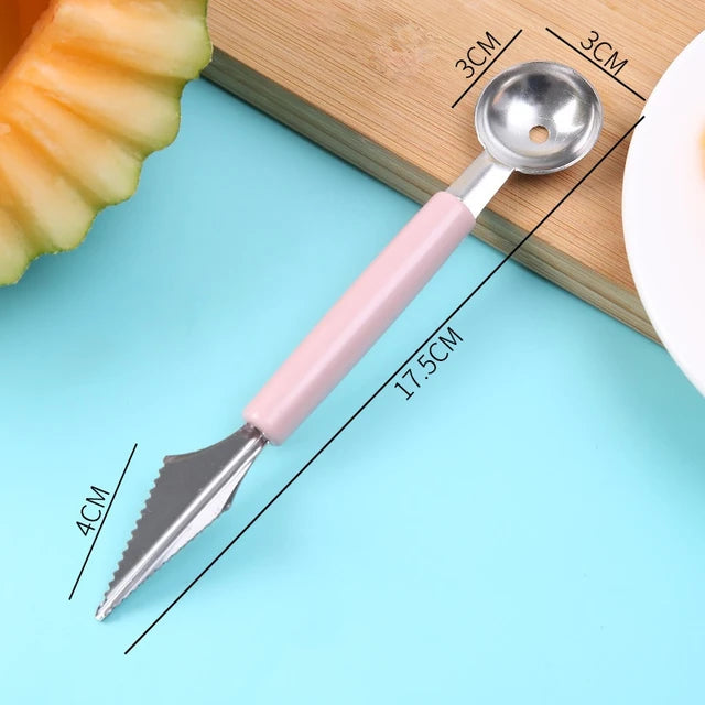 Double Head Stainless Steel Fruit Digging Spoon