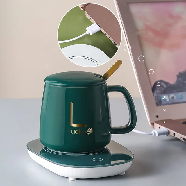 55℃ Hot Plate Coaster Warmer Powered Cup