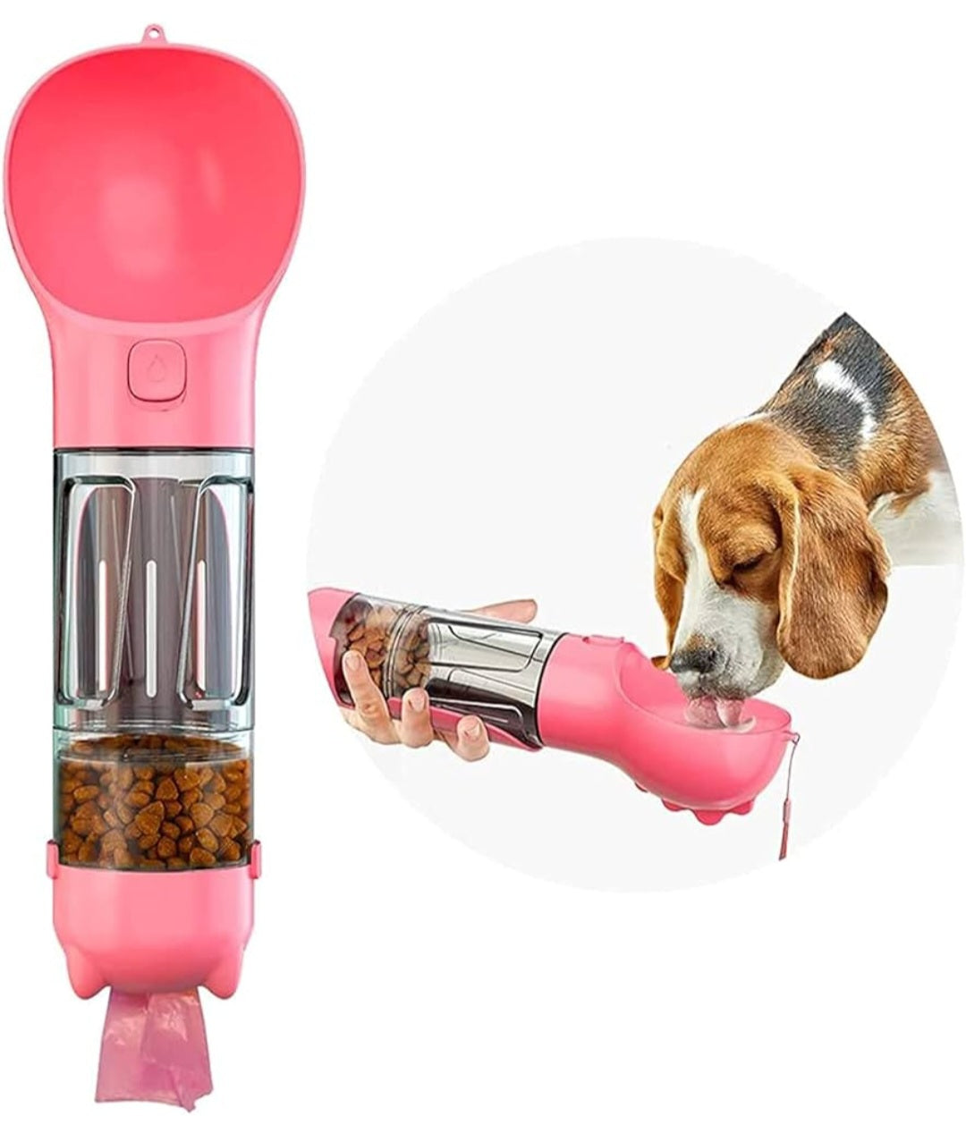 Multifunctional Dog Water Bottle, Feeder and Bag