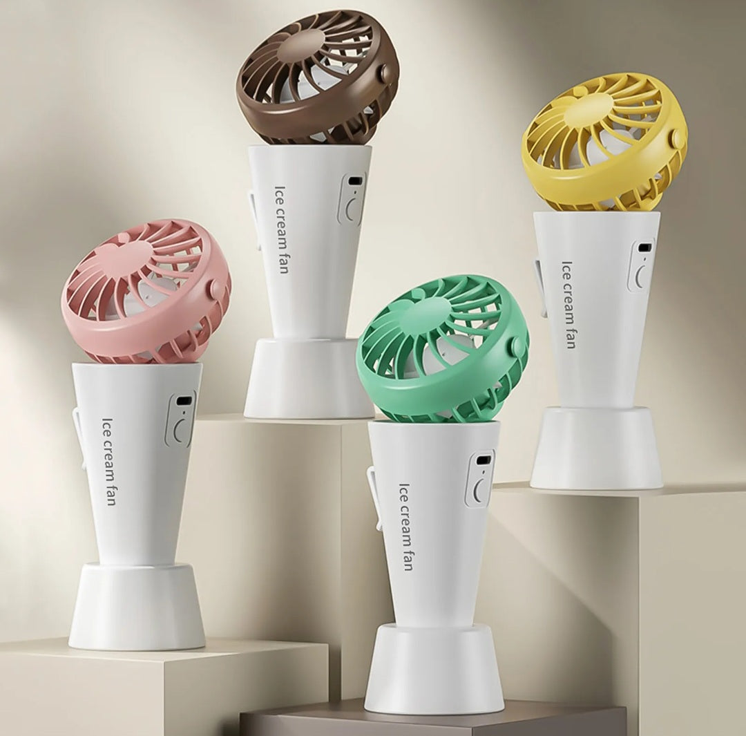 Ice Cream Shaped Handheld USB Fan