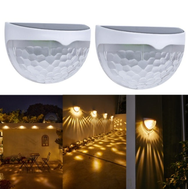 2 PCS Solar Semicircle Wall Light