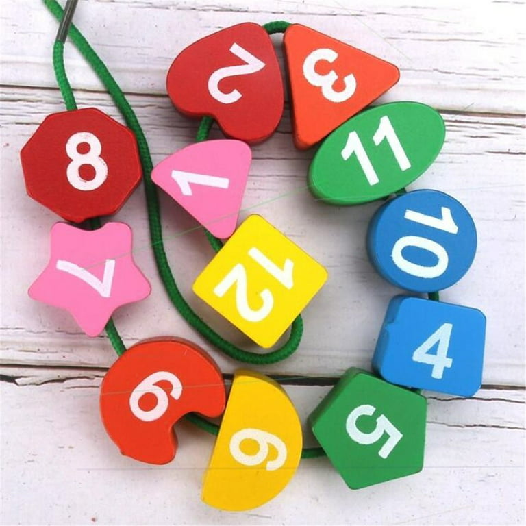 Early Learning Wooden Teaching Time Number Blocks