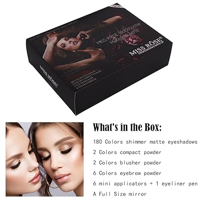 MISS ROSE 180 Colors Cosmetic Make up Piano Box