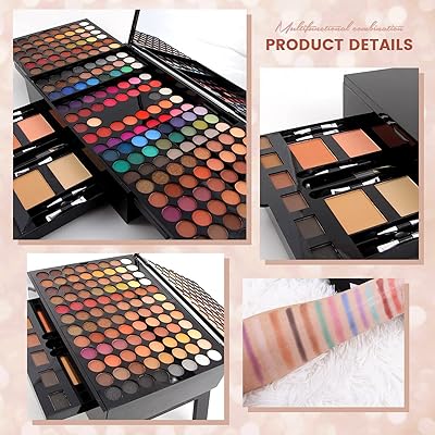 MISS ROSE 180 Colors Cosmetic Make up Piano Box