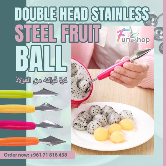 Double Head Stainless Steel Fruit Digging Spoon