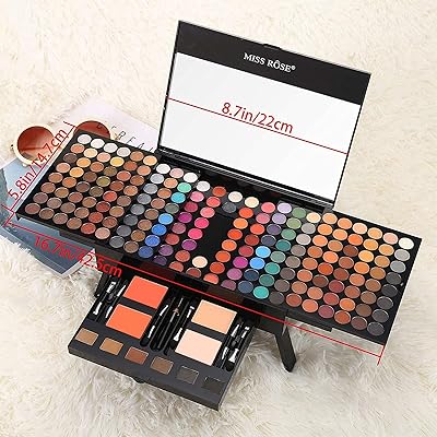 MISS ROSE 180 Colors Cosmetic Make up Piano Box