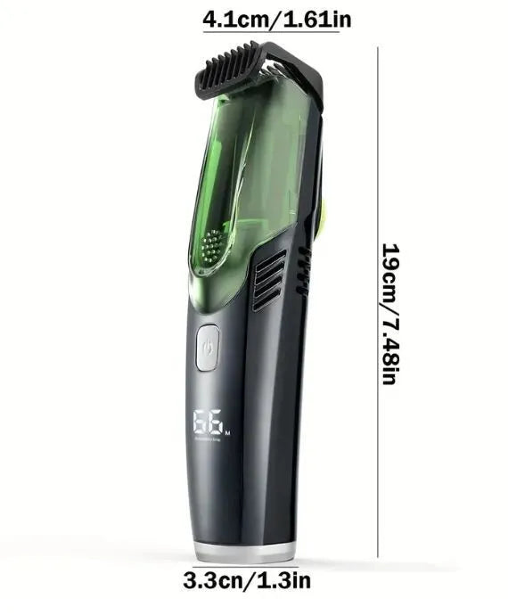 Mens Beard Shaver Groin & Body Grooming Trimmer Professional Cordless Hair Clipper with Vacuum Cleaner