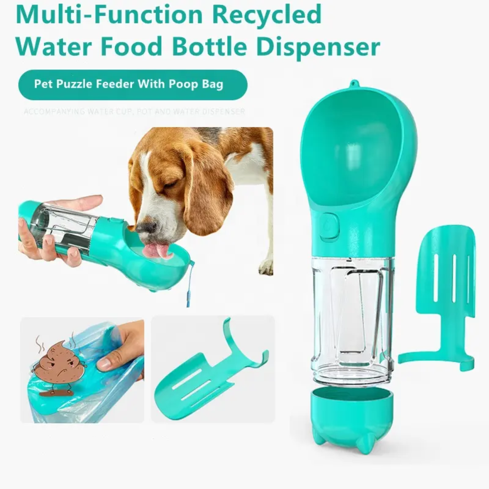 Multifunctional Dog Water Bottle, Feeder and Bag